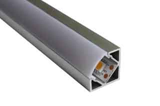 Aluminium profile for mounting LED strip 19x19 corner